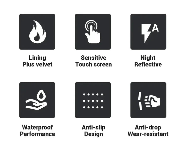 Warm Winter Waterproof Windproof Anti-slip Gloves