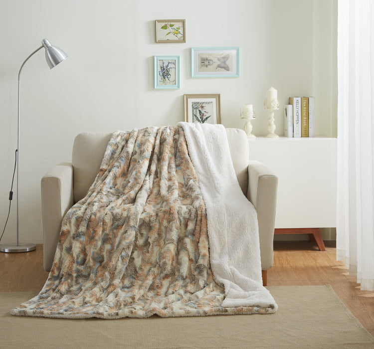 Lynx Faux Fur Throw